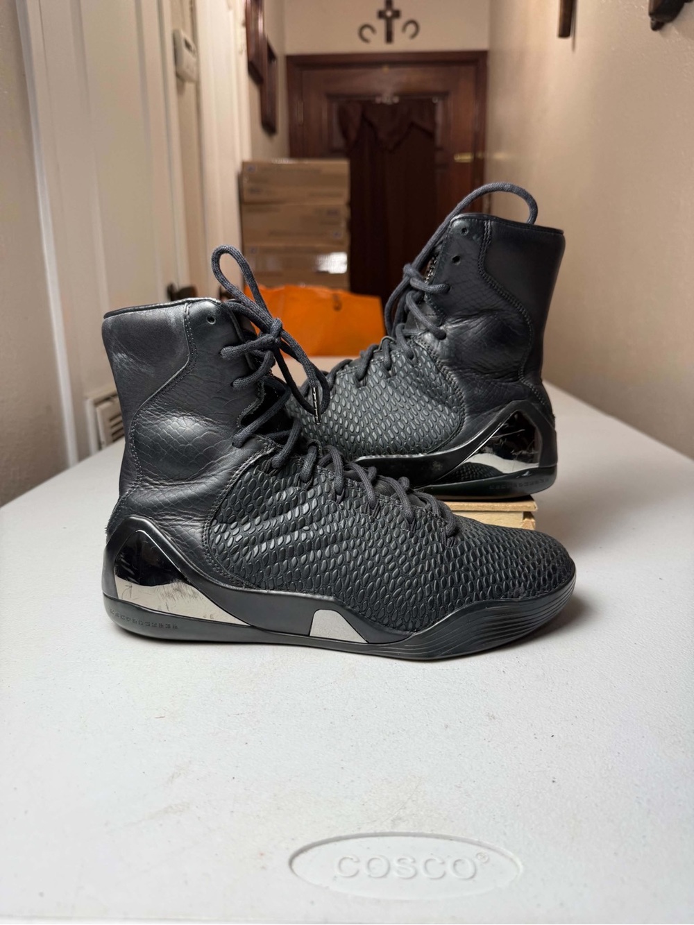 NIKE Kobe 9 High KRM EXT Black Mamba Mens Size 9 Shoes 716993-001 2014